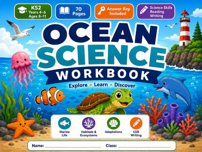 KS2 Ocean Science Workbook | Marine Life, Habitats & Ecosystems | Years 4–6