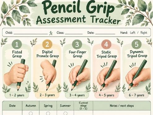 Pencil Grip Assessment Tracker – Fine Motor & Handwriting Assessment