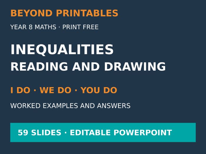 Reading and Drawing Inequalities | I Do, We Do, You Do | Year 8 Maths | Print Free