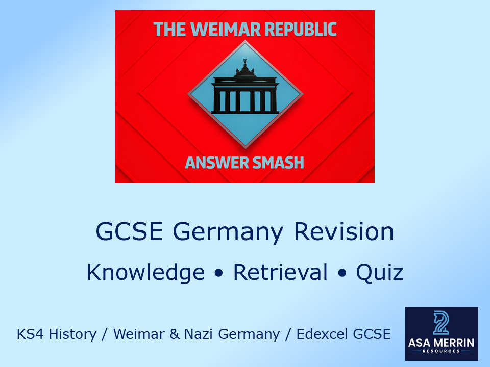 Weimar Republic – Answer Smash Quiz | GCSE Weimar & Nazi Germany Revision | House of Games Style