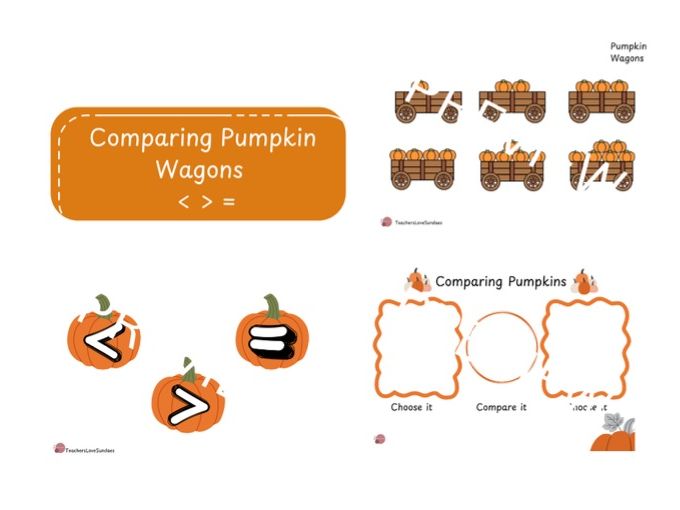 Comparing Pumpkin Wagons 1-10 Using < > =