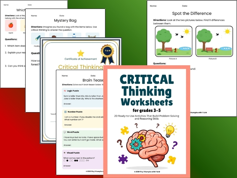 Critical Thinking Worksheets for Grades 3–5
