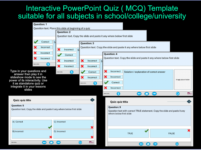 MCQ Template in PowerPoint