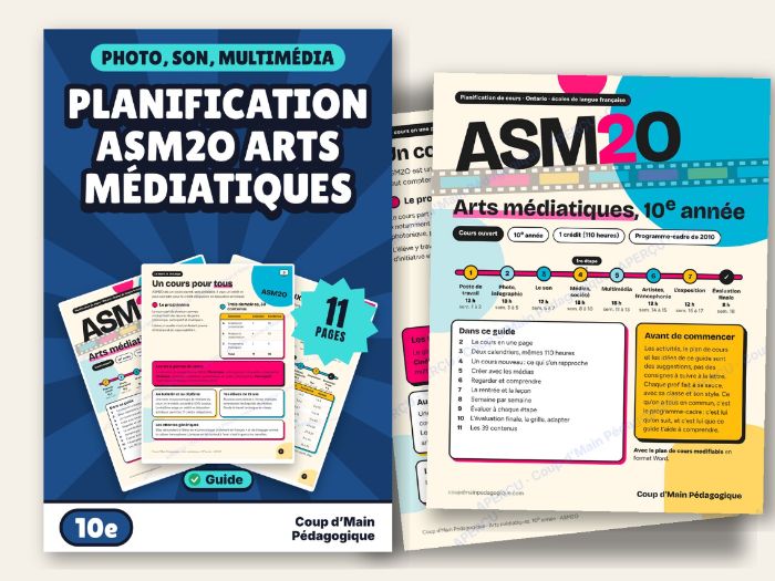 French Course Plan Grade 10 Ontario ASM2O Media Arts | Planification ASM2O 10e