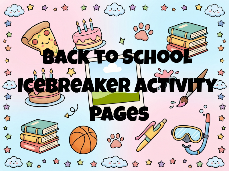 Back to School Icebreaker Activity Pages