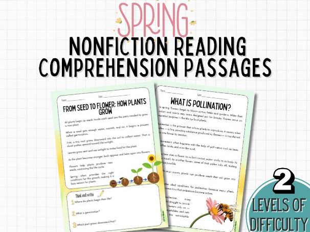 Spring Science Differentiated Reading Comprehension | Informational Texts | Ages 8–12