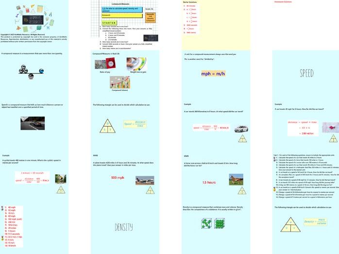 Compound Measures - Maths GCSE Foundation PowerPoint Lesson