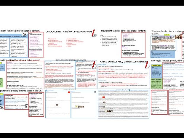 AQA GCSE Sociology: Families - Families in a global context