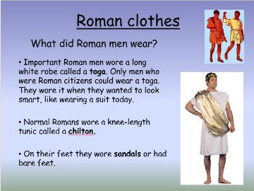 roman clothes ks2
