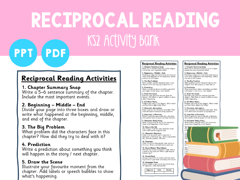 Reciprocal Reading Activities Menu
