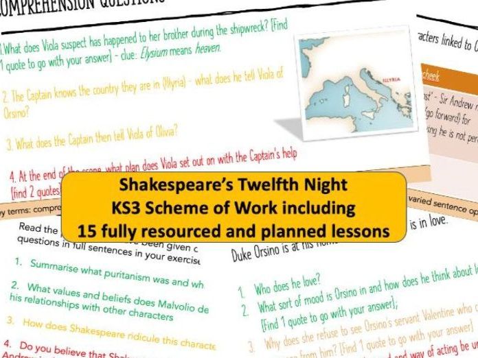 Shakespeare Twelfth Night PPT KS3 SoW