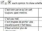 French reading task: opinions of school uniform