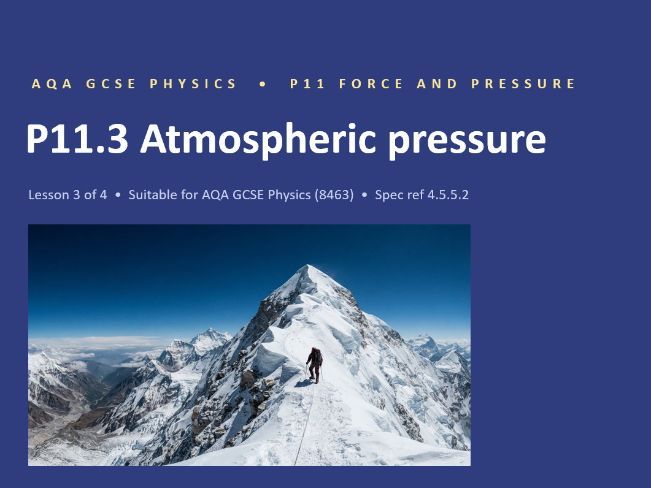 P11.3 Atmospheric Pressure (AQA GCSE Physics)