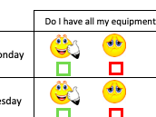 Equipment check template