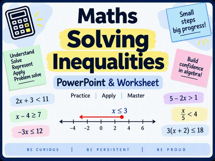Inequalities Starter PP + WS+ Worked A's
