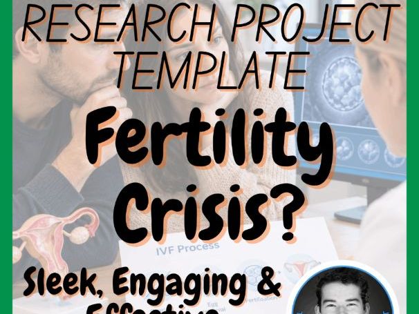 Fertility Crisis? | Biology Research Project Template | Digital + Print + HTML