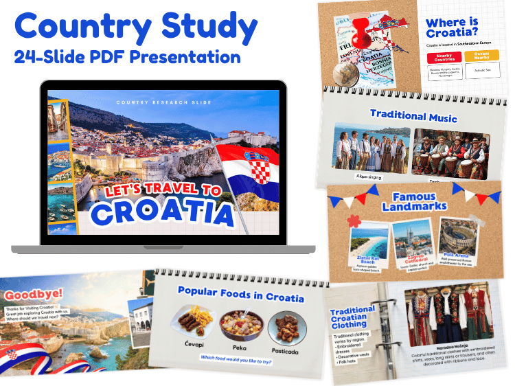 Croatia Country Study | 24-Slide Geography & Culture Presentation