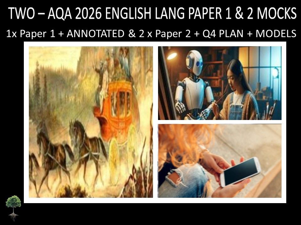 THREE - AQA PAPER 1 & 2 | 2026 FULL MOCKS | ANNOTATED | Q4 PLAN | MODELS