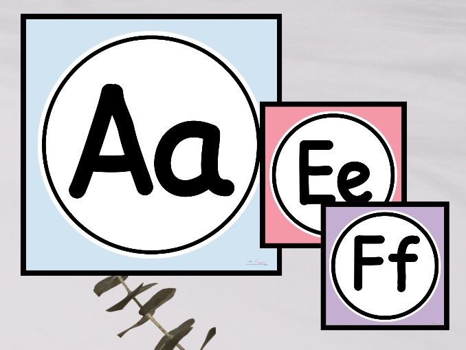 Alphabet Posters Pastel Theme