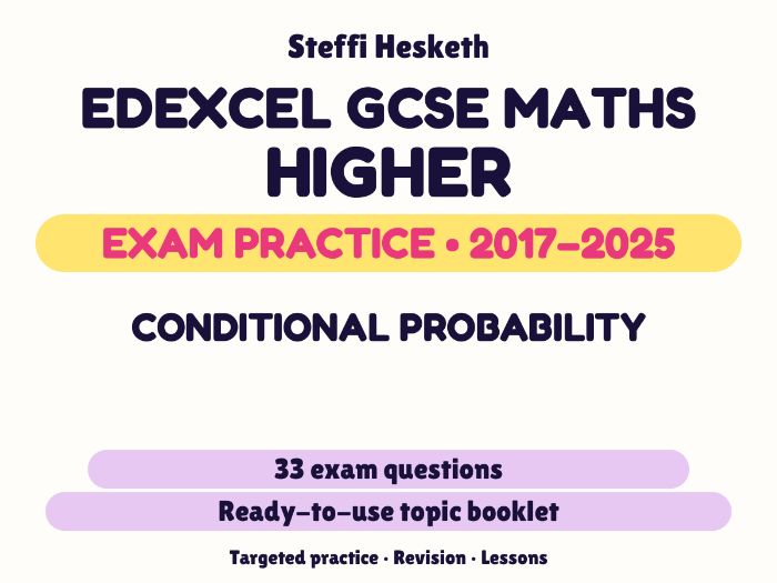 Edexcel GCSE Maths Higher: Conditional probability Exam Questions | 2017-2025