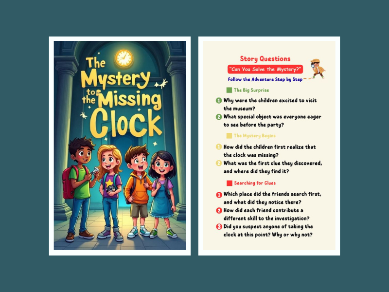 Educational story - The Mystery of the Missing Clock