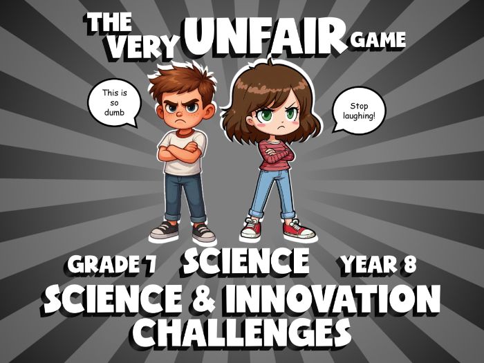 Science & Innovation Challenges VERY UNFAIR GAME | No-Prep Year 8 Science Review Activity