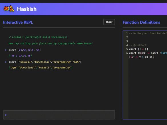 Haskish - Functional Programming Playground