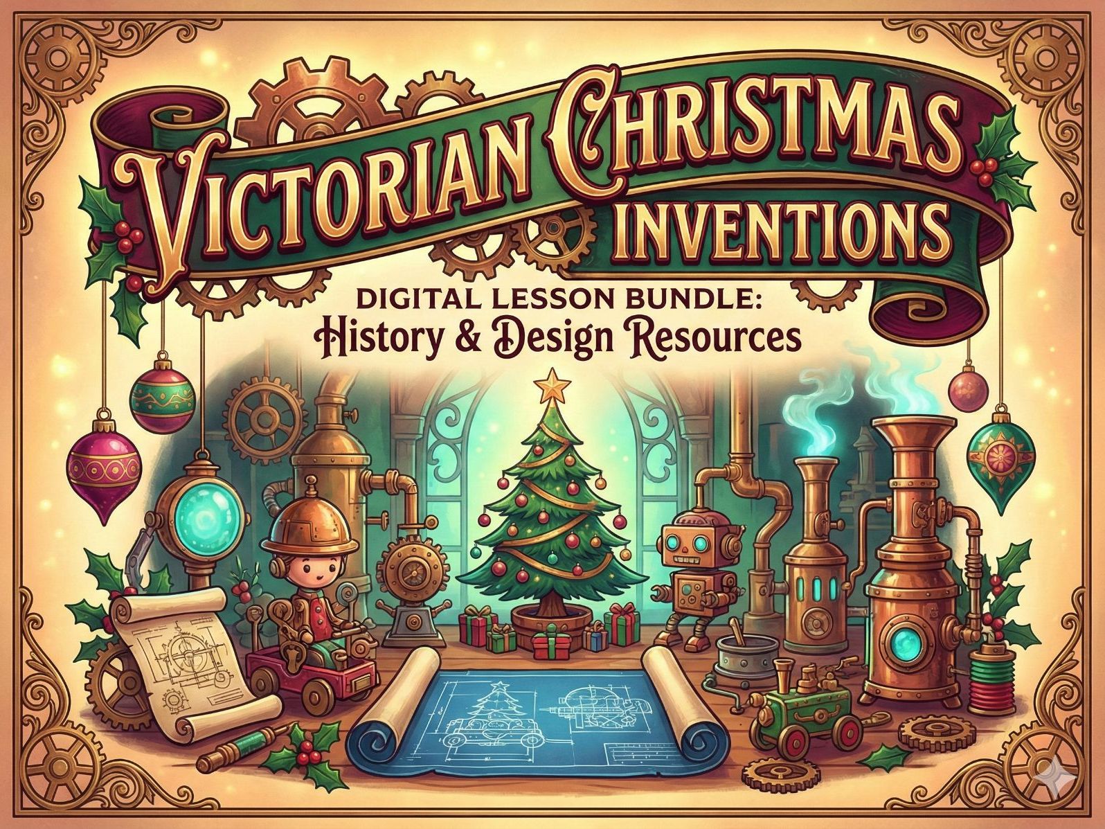Victorian Christmas Inventions | COMPLETE HISTORY & STEM LESSON BUNDLE