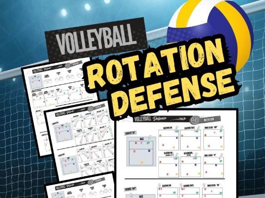 Volleyball Rotation Defense Position Sheet | 4 Printable PDF Download