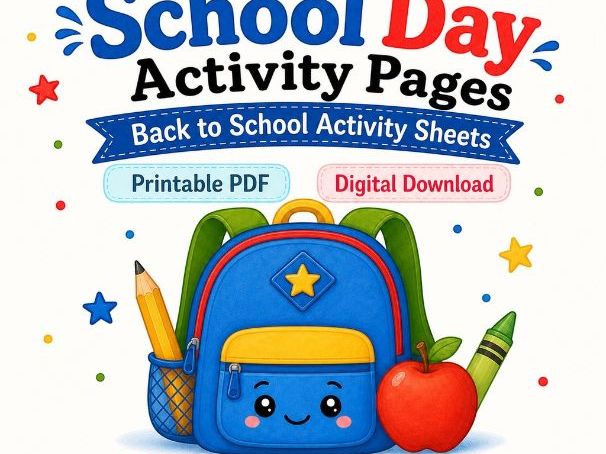 School Day Activity Pages