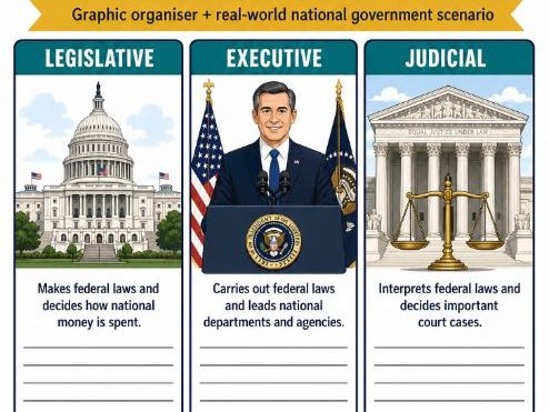 Government: Three Branches- U.S. Federal