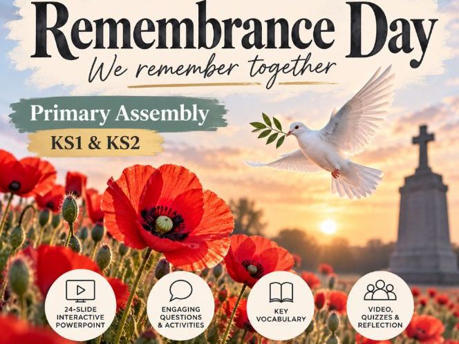 Remembrance Day 2026 Primary Assembly | KS1 KS2 | Poppies & Remembrance