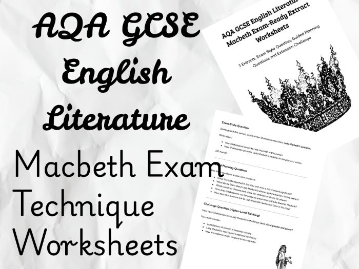 Macbeth – Exam-Ready Extract Worksheets (AQA GCSE English Literature)