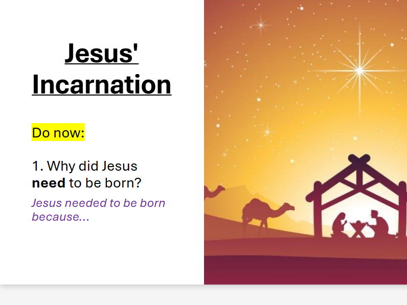 GCSE RE AQA – Incarnation of Jesus & Christian Beliefs Revision