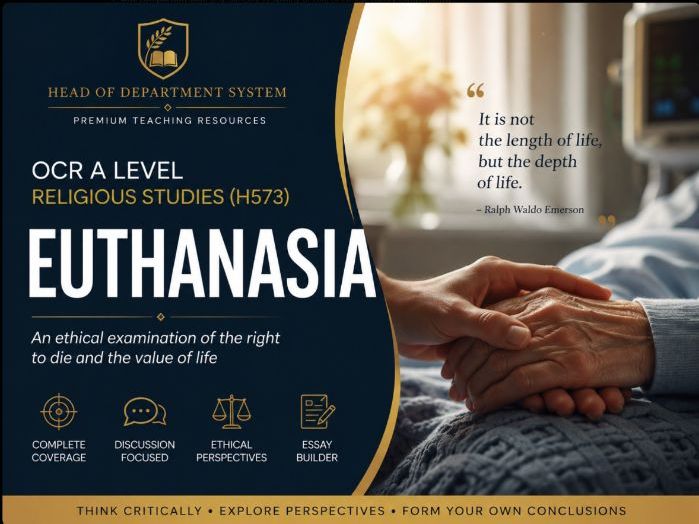 OCR A Level RS Ethics | Euthanasia | Premium Teaching PowerPoint