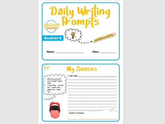 Daily Writing Prompts 5 - Short passage templates for ESL/TEFL students