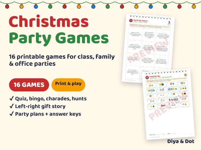 Christmas Party Games: 16 Class Games