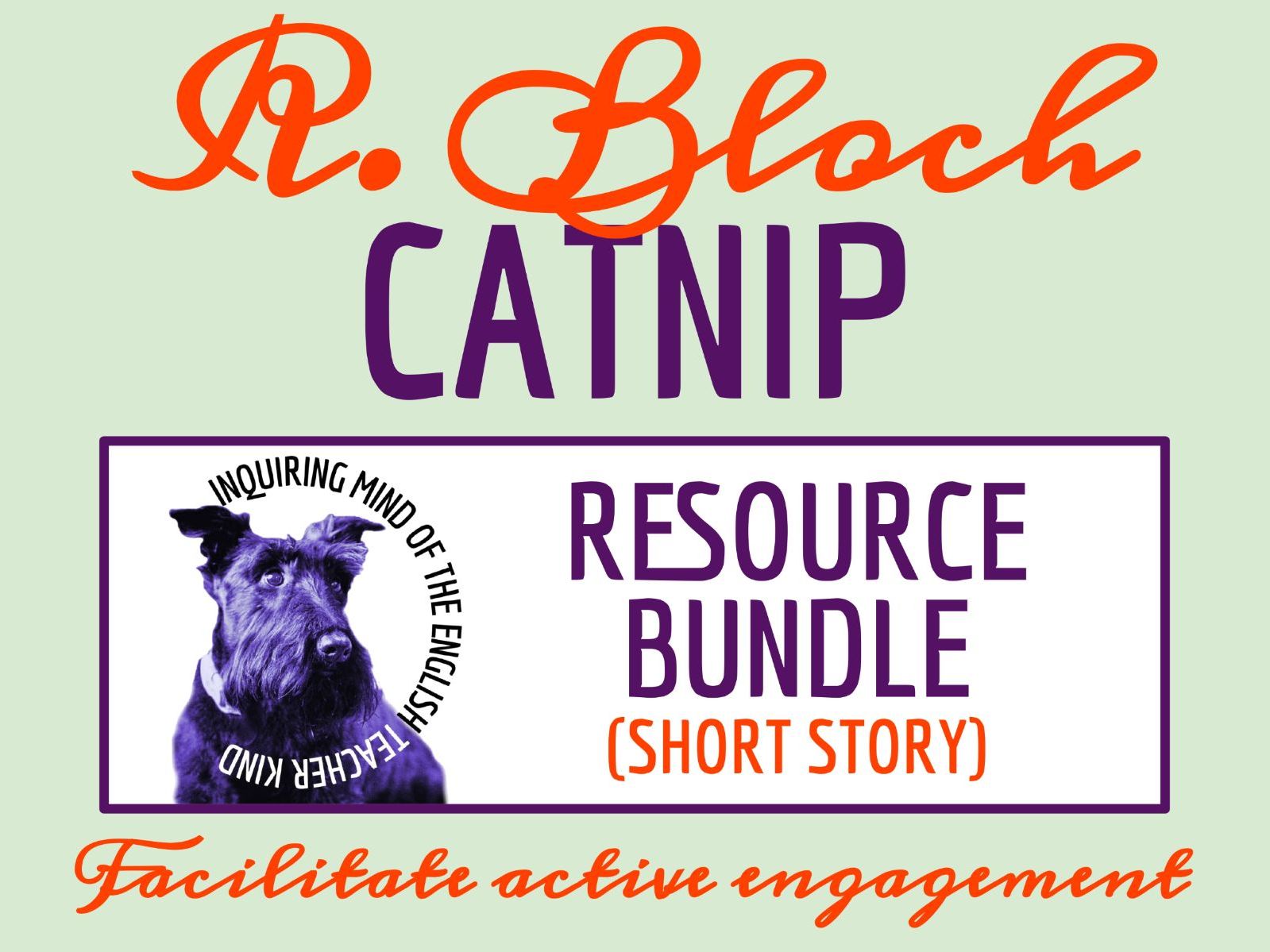 "Catnip" by Robert Bloch Quiz, Close Reading Analysis Worksheet, and Vocabulary Activities