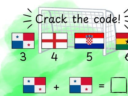 Crack the code - world cup / football addition