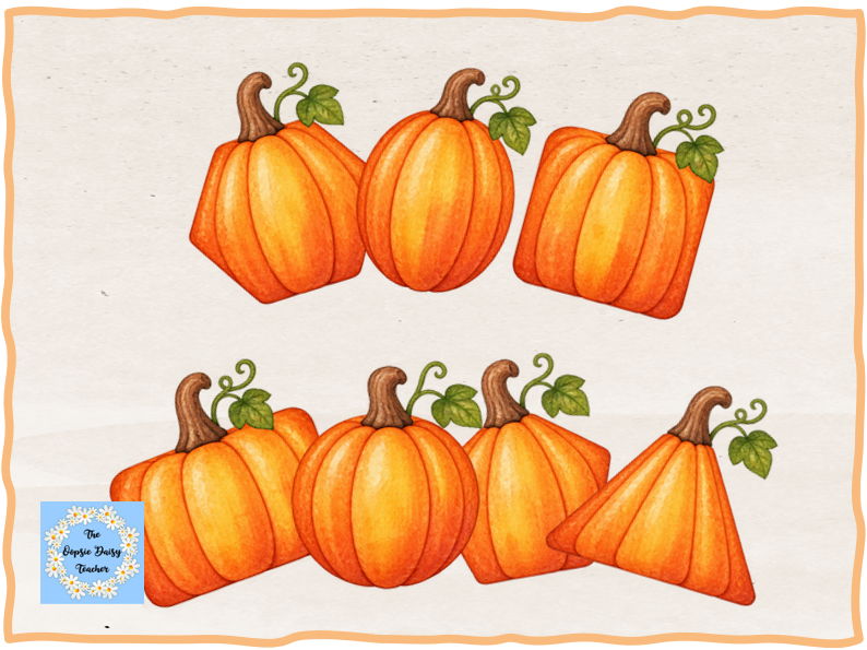 2D Shape Recognition - Halloween Pumpkins Theme