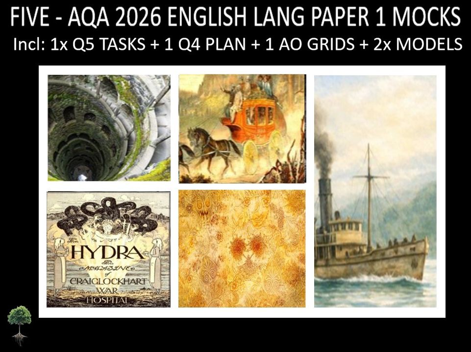 FIVE - AQA PAPER 1 | 2026 FULL MOCKS | Q5 TASKS | Q4 PLAN |AO GRIDS | MODELS