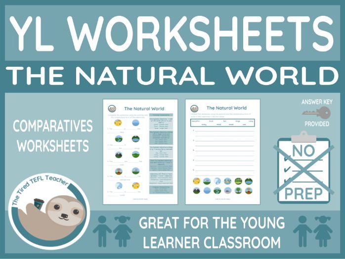 ESL The Natural World - Practising Comparatives Worksheets