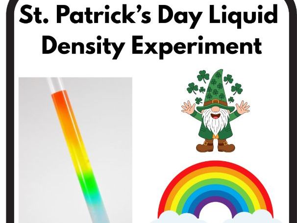 St. Patrick Leprechaun Rainbow Density Lab Saltwater Layering Experiment Grade 8