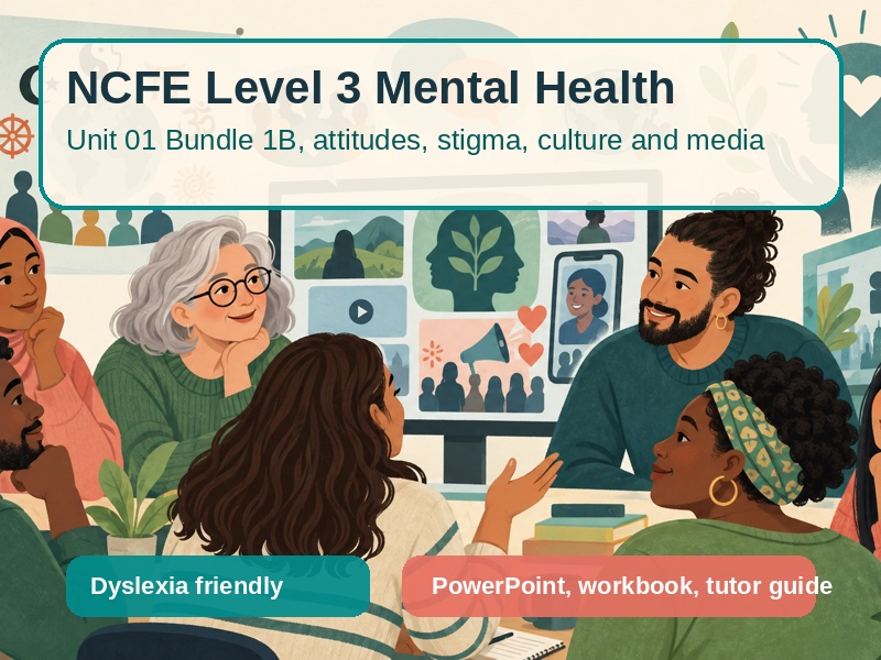 NCFE CACHE Level 3 Understanding Mental Health, Unit 01 Bundle 1B, Attitudes, Stigma, Culture and Me