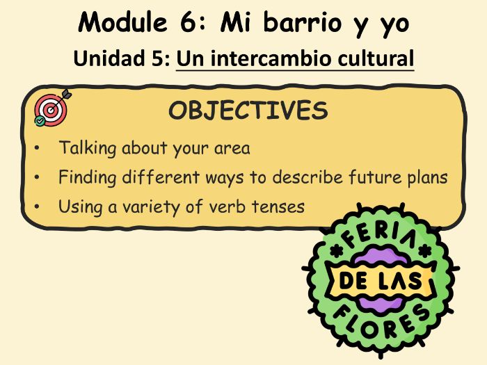 2024 AQA GCSE Spanish - Mi barrio y yo - 5 Un intercambio cultural