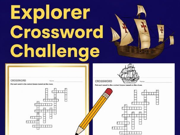 Early America Exploration Crossword History Worksheet Sub Plan No Prep