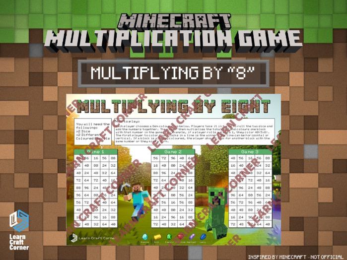 Minecraft Multiplication Game – 8 Times Table | Maths Activity