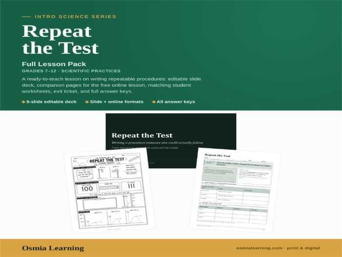 Repeat the Test: Reliable Data Full Pack