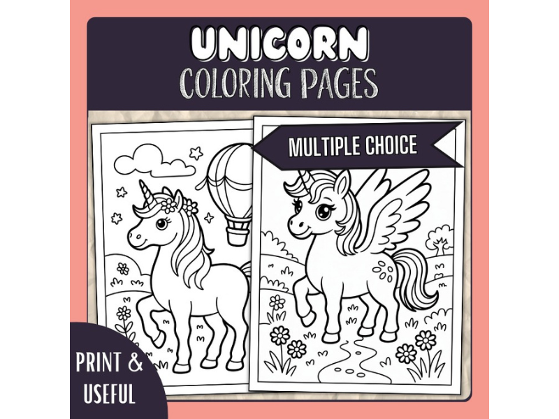 Magical Unicorn Coloring Pages | Preschool Unicorn Coloring Sheets