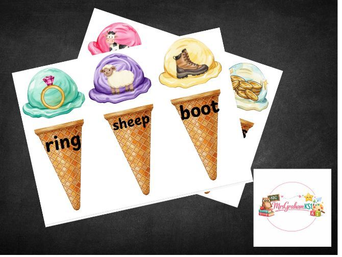 Phase 3 Phonics Ice Cream Matching